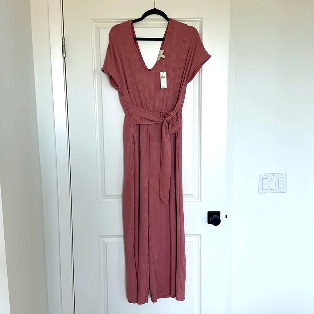 Pink Jumpsuit from Anthropologie, Size L Never Worn!